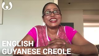 WIKITONGUES Sandra speaking English and Guyanese Creole [upl. by Siuqram]