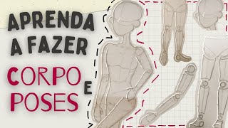 COMO DESENHAR corpo inteiro e QUALQUER pose [upl. by Enicnarf]