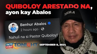 Apollo Quiboloy arestado na ayon kay Abalos [upl. by Odicalp292]