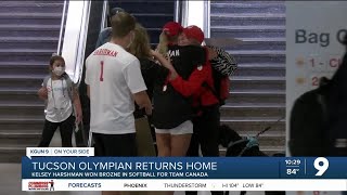 Local Olympian returns home [upl. by Yelssew]