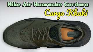 CORDURA Nike Air Huarache CARGO KHAKI Detailed Look and Release Update [upl. by Llereg]