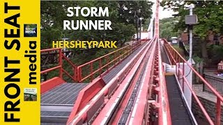 Hersheypark  Ride On Storm Runner  front seat ride POV Wow Hershey Park steel rollercoaster [upl. by Aelrac]