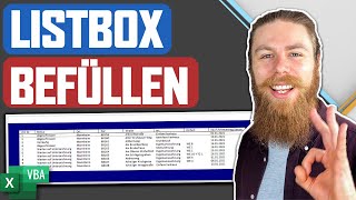 ListBox mit Daten aus Tabelle füllen  kostenloser Download  Excel VBA [upl. by Dionis]