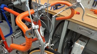 Replacing handlebar tape on 1973 Schwinn Varsity [upl. by Atterol]