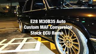 BMW E28 M30B35 Auto gearbox MAF Conversion Stock ECU Remap [upl. by Eba]