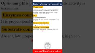 Factors affecting enzymatic activity  Biochemistry  by Imran Yaseen [upl. by Nala]