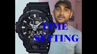 how to adjust time or Time setting G shock hindi version [upl. by Dickerson]