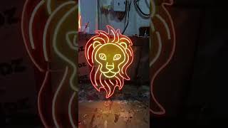 Tiger logo NEON light reels viral neon explorepage explore neonlights neonsignboardmaking [upl. by Franckot]