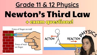 Newtons Third Law of Motion Grade 11 and 12 Physics [upl. by Annalise]