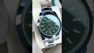 Rolex Milgauss both Blue and Black Dial 116400GV up close [upl. by Winstonn901]