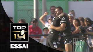 TOP 14 ‐ Essai Gaëtan GERMAIN CAB – BriveParis – J2 – Saison 20162017 [upl. by Marjie]