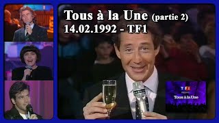 TOUS Á LA UNE Patrick Sabatier Roch Voisine Daniel Guichard Mireille Mathieu  TF1  14021992 [upl. by Aicenaj391]