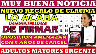 👍HAY REGALO PERO HOY CLAUDIA TE NECESITA💸URGENTE ADULTOS MAYORES 65 Y MÁS🎯FIRMADO Y CLAUDIA RESPONDE [upl. by Annoved693]