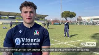 SEI NAZIONI RUGBY DOMANI SERA A MONIGO LITALIA UNDER 20 SFIDA LINGHILTERRA  01022024 [upl. by Elkraps]