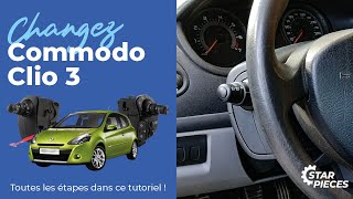 Comment changer un commodo pour Renault Clio 3   ⚙️Starpièces [upl. by Jeanie]