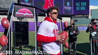 Patrick Mahomes 2022 Pro Bowl Practice Clips [upl. by Krall]