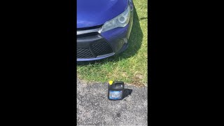 COOLANT DRAIN AND FILL 2016 TOYOTA CAMRY SE 25 [upl. by Lingwood]