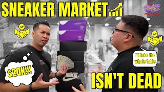 SNEAKER MARKET NOT DEAD CHANGING  SOLD MY WHOLE TABLE AT SNEAKERCON DC [upl. by Anilac]