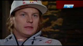 MotorsTV interview with Kimi Raikkonen about his experience with rally  Sweden 2010 [upl. by Merwin133]