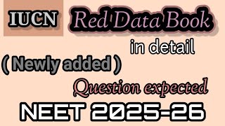 Score 360360 in Biology  IUCN Red Data Book  Newly Added Topic In Biology For NEET [upl. by Duarte510]