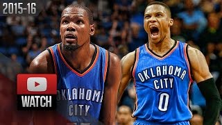 Russell Westbrook amp Kevin Durant Full Highlights at Magic 20151030  91 Pts Total [upl. by Nosae]