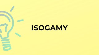 What is the meaning of the word ISOGAMY [upl. by Arednaxela]