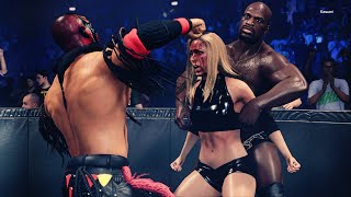 WWE 2k23 Stacy Keibler vs Booker T Titus ONeil amp Boogeyman 3on1 intergender wrestling [upl. by Richia]