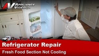 GE Refrigerator Repair  Fresh Food Section Is Not Cooling  Heater Assembly [upl. by Liatnahs970]