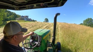 The End Is Near Cutting More Hay and Baling Some Steep Fields [upl. by Novihs]