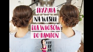 Fryzura na wesele dla włosów do ramion [upl. by Nahshu]