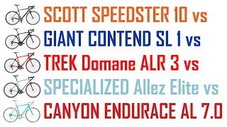 SPEEDSTER VS CONTEND VS DOMANE VS ALLEZ VS ENDURACE [upl. by Carlyn]