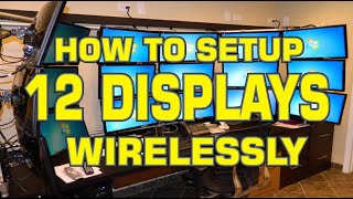 HOW TO SETUP 12 MONITORS WIRELESSLY SPACEDESK [upl. by Robert]