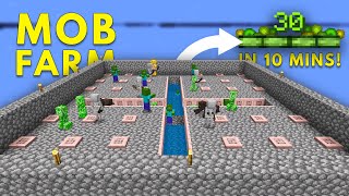 EASIEST MOB amp XP FARM For 121 Minecraft Bedrock  NO SPAWNER [upl. by Lecrad806]