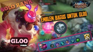 Gloo roam emblem temporal reign  Solo rank Mobile Legends [upl. by Reyotal894]