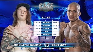 CAGE 39 Janne quotJambaquot ElonenKulmala vs Diego Silva Full Fight MMA [upl. by Soutor]