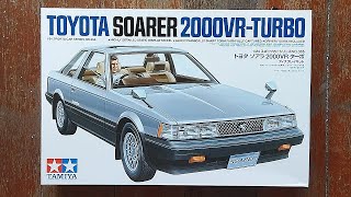 Tamiya 124 Toyota Soarer 2000VRTurbo  Plastic Model Kit Unboxing [upl. by Lehplar]