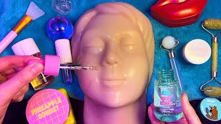 ASMR Skincare on Squishy Mannequin Whispered [upl. by Seiden736]