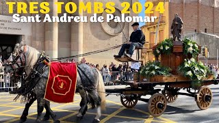 Cabalgata de los Tres Tombs de Sant Andreu de Palomar 2024 en Barcelona [upl. by Ocihc]