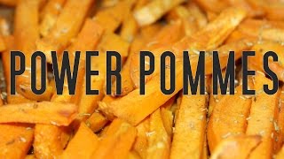 Fitness RezeptPOWER POMMES FÜR MUSKELAUFBAU  High carb [upl. by Nylitak]