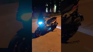 Aprilia SR GT 200 REPLICA  2024 FULL LED  Night Walkaround  Long Beam Test [upl. by Sedruol]