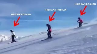 Hrithik Roshans DAREDEVIL Skiing With Sons Hrehaan amp Hridaan  FAMILY Adventure [upl. by Ai402]