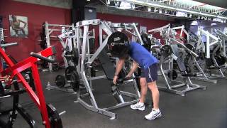 Hammer Strength PlateLoaded Decline Press Instructions [upl. by Htaras726]