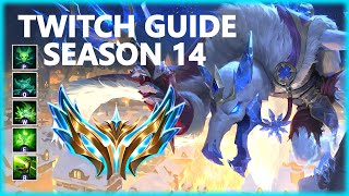 HOW TO PLAY TWITCH IN SEASON 14 Full GuideBuild 2024 [upl. by Siana]