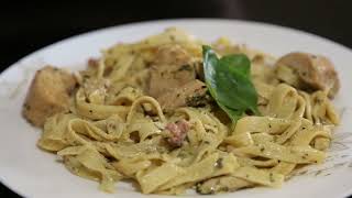 Creamy Chicken Tagliatelle recipe  Quick amp Easy [upl. by Euqinim41]