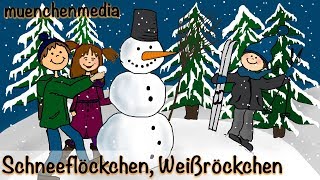 ⭐️ Schneeflöckchen Weißröckchen  Weihnachtslieder deutsch  Kinderlieder deutsch  muenchenmedia [upl. by Atekin]