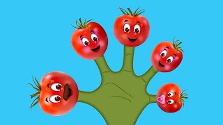 The Finger Family Tomato Family Nursery Rhyme  Tomato Finger Family Songs [upl. by Aneetsirk]