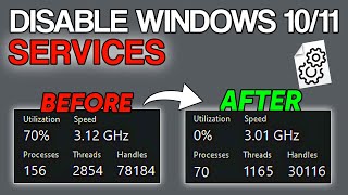 DISABLE These SERVICES for Faster Gaming Performance  LOWER PROCESSES on Windows 1011 [upl. by Steffy]