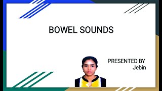 Bowel sounds [upl. by Araz]