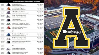 Appalachian St Football 2024 Schedule Preview amp Prediction [upl. by Noremac]