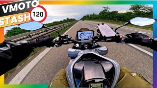 VMOTO STASH  ABS  120KMH im TEST 🔥 Stadt  Land  Autobahn 😲 VmotoStash Vmoto Test [upl. by Erdnad383]